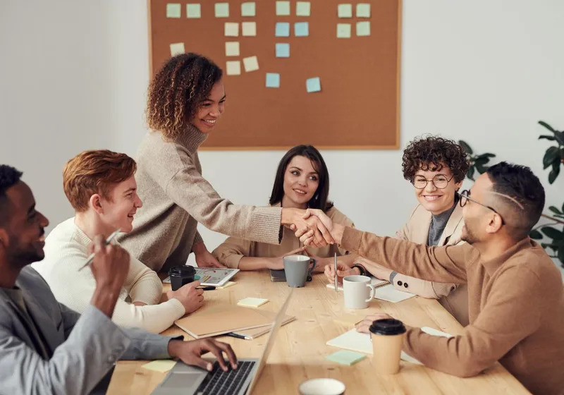 Creators collaborating in a community workshop